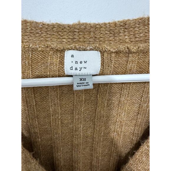 A New Day Button Front Cardigan Short Camel Color Size XS - Picture 4 of 7